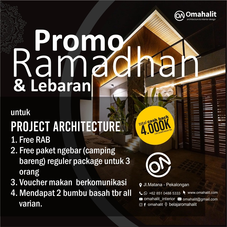 Gebyar Promo Ramadhan Jasa Gambar Desain Arsitektur Pekalongan Batang Tegal Pemalang Semarang Kendal