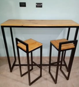 Meja Kursi Cafe Tipe Floating Table Minimalis