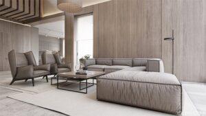 Ruang Tamu Serba Warna Beige