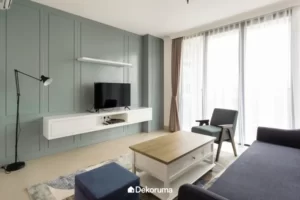 Wall Moulding dengan Cat Warna yang Beda