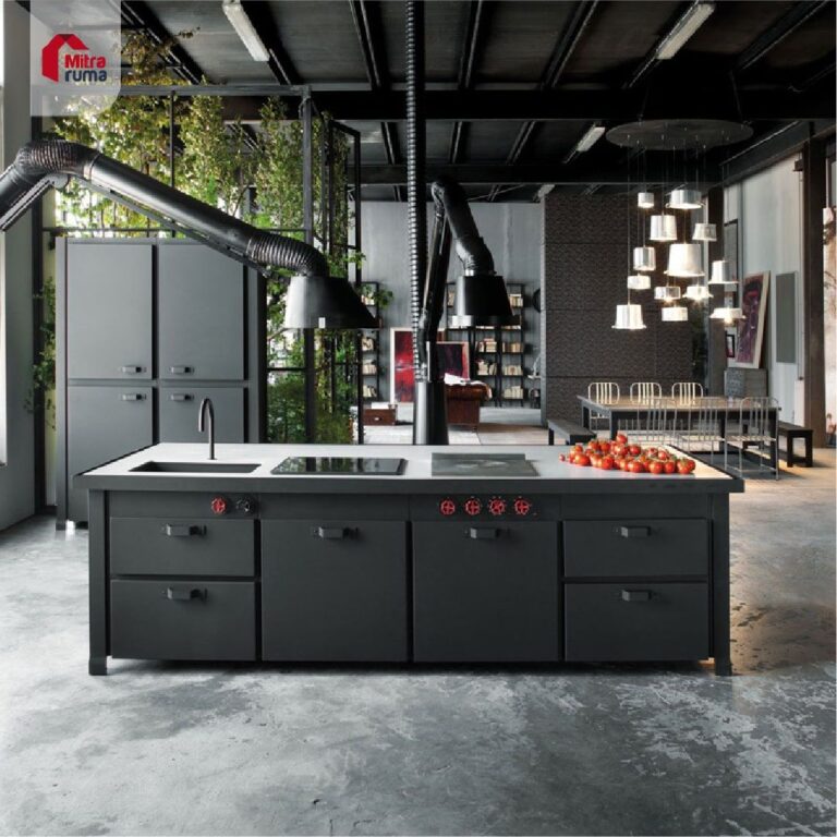 Kitchen Set Industrial Bergaya Elegan dan Modern