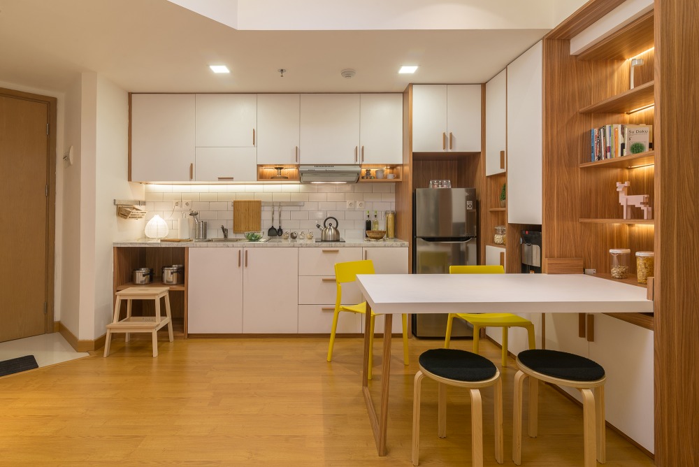Kitshen Set Desain Simpel dan Fungsional untuk Apartemen Mungil