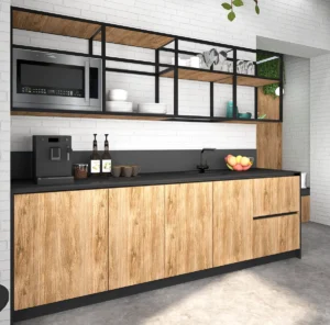 Rak Gantung Simetris untuk Dapur Terbuka 1 Rak Gantung Simetris untuk Dapur Terbuka