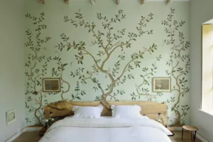 Wallpaper Motif Ranting Daun dan Bunga Kecil 1 Wallpaper Motif Ranting Daun dan Bunga Kecil