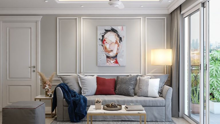 Inspirasi Wall Moulding Ruang Tamu